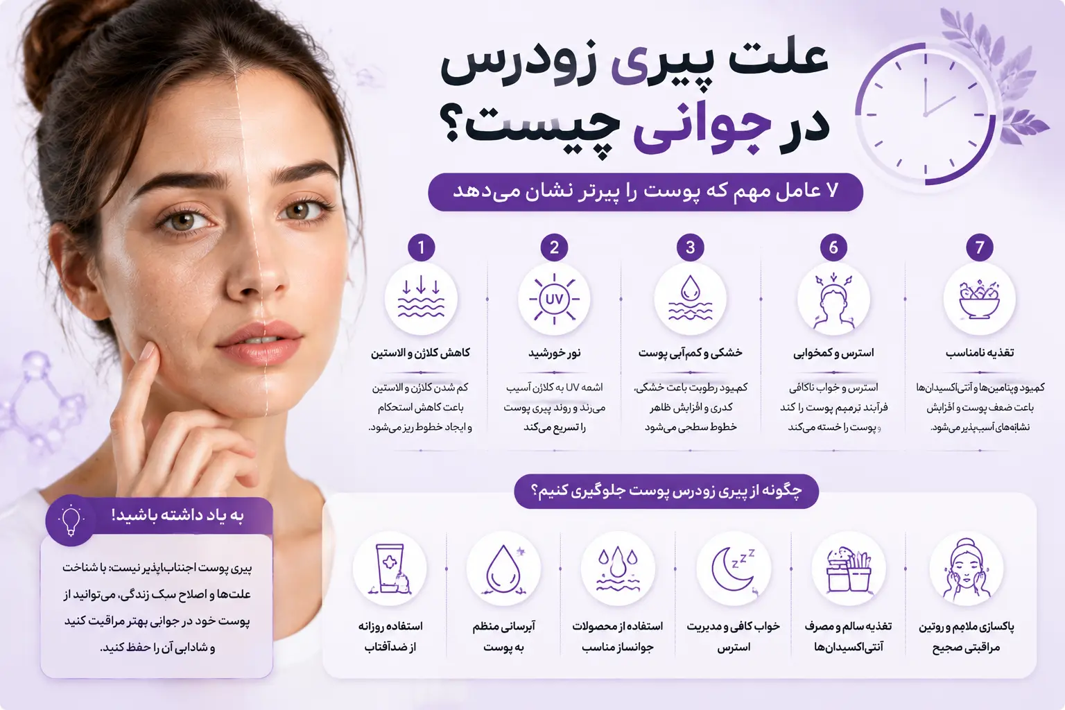 ۷ علت اصلی پیری زودرس در جوانی