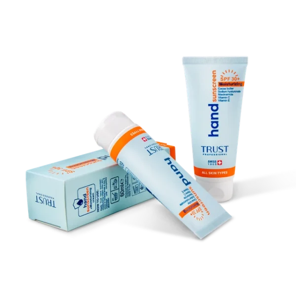 خرید کرم تخصصی دست ضدآفتاب و آبرسان +SPF30 بی‌رنگ تراست از فروشگاه پوست تو