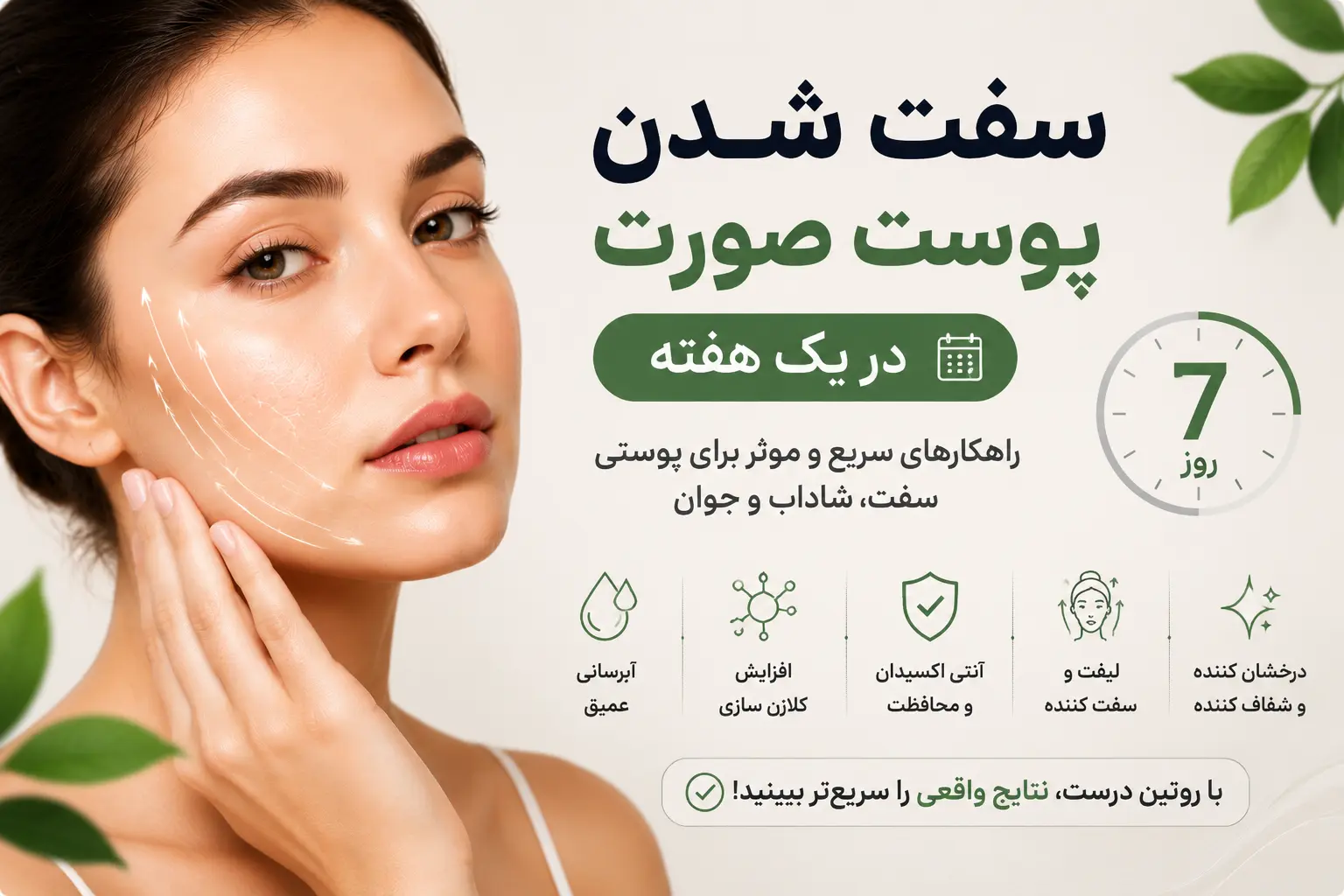 سفت شدن پوست صورت در یک هفته